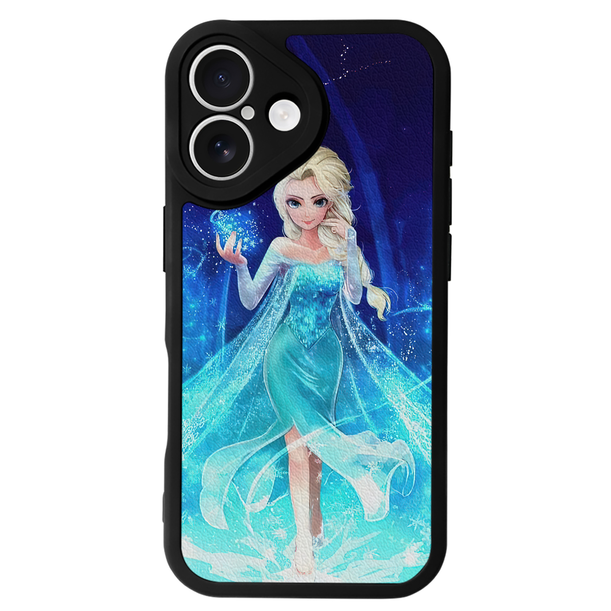 （画像用） アナと雪の女王 アンナ エルサ Frozen Anna Elsa 【iPhone 16シリーズ対応】シリコンスマホケース（レザー調） 材質：シリコン